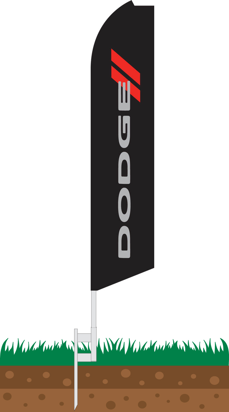 Dodge Swooper Feather Flag (SWFL-0030)